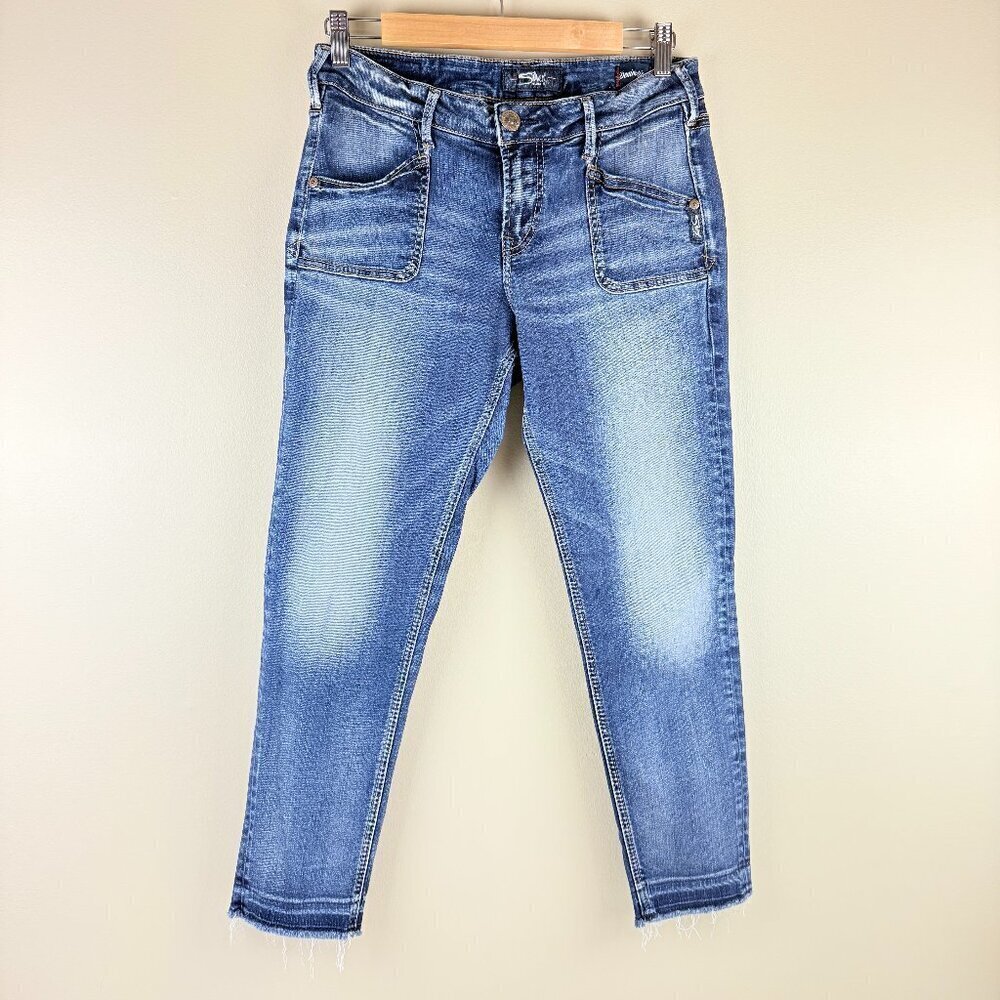 Silver Jeans Co Suki Mid-Rise Ankle Skinny Jeans W29 L26